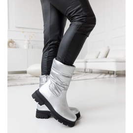 Botines aislantes plateados con acolchado Malvaro plata 3