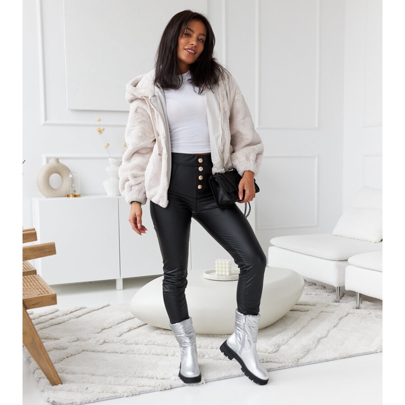 Botines aislantes plateados con acolchado Malvaro plata 2 Botines aislantes plateados con acolchado Malvaro plata 2