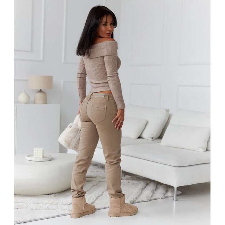 Botas de nieve cortas con aislamiento beige de Menaggio 1
