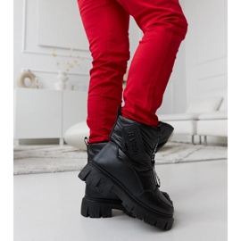 Botas de nieve aislantes negras con inscripciones Eulalia. negro 2