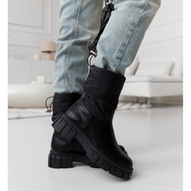 Botas de nieve Hoffman acolchadas con aislamiento negras negro 2