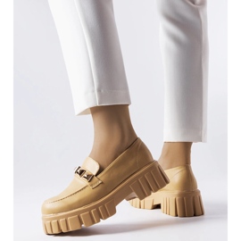 Mocasines plataforma Frisco beige 1