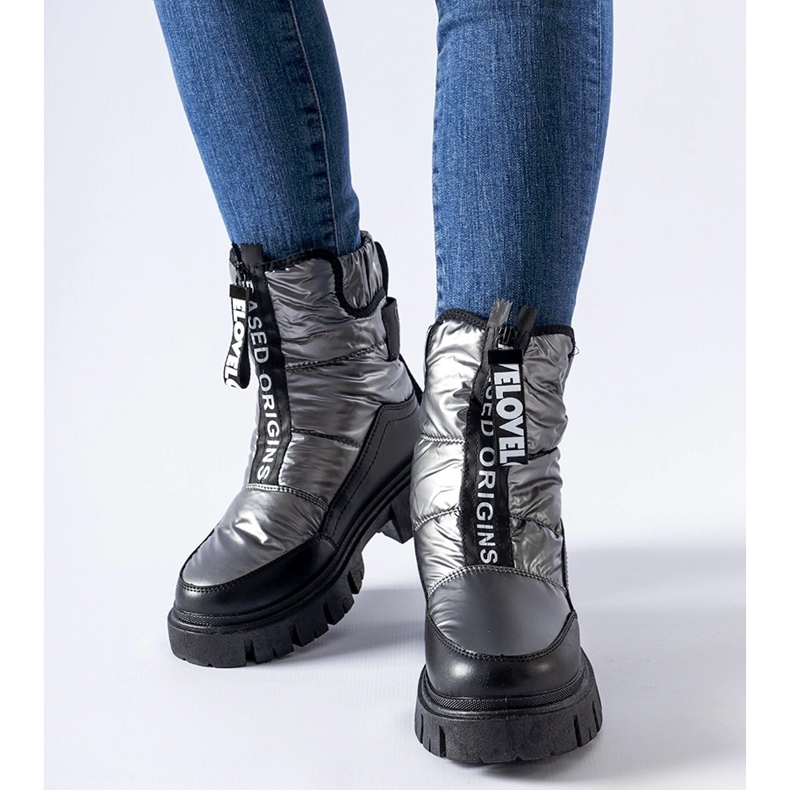 Botas de nieve Moorhead con aislamiento en grafito y negro gris 1 Botas de nieve Moorhead con aislamiento en grafito y negro gris 1