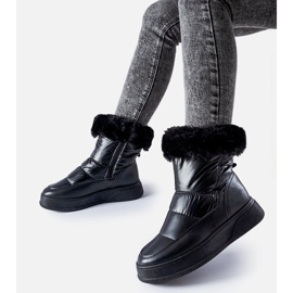 Botas de nieve aislantes negras con pelo Oliver negro 2