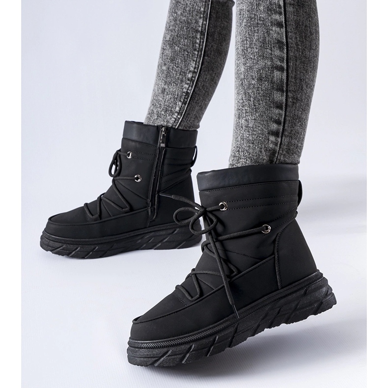 Botas de nieve con aislamiento Jamison negro mate 1