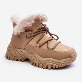 Botas Trapper Mujer Con Pelo Beige Cresandi 1 Botas Trapper Mujer Con Pelo Beige Cresandi 1