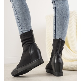 Deportivas cuña elástica negra Partida negro 1