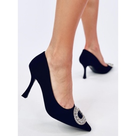 Apriatis Tacones de noche negros con circonitas 4