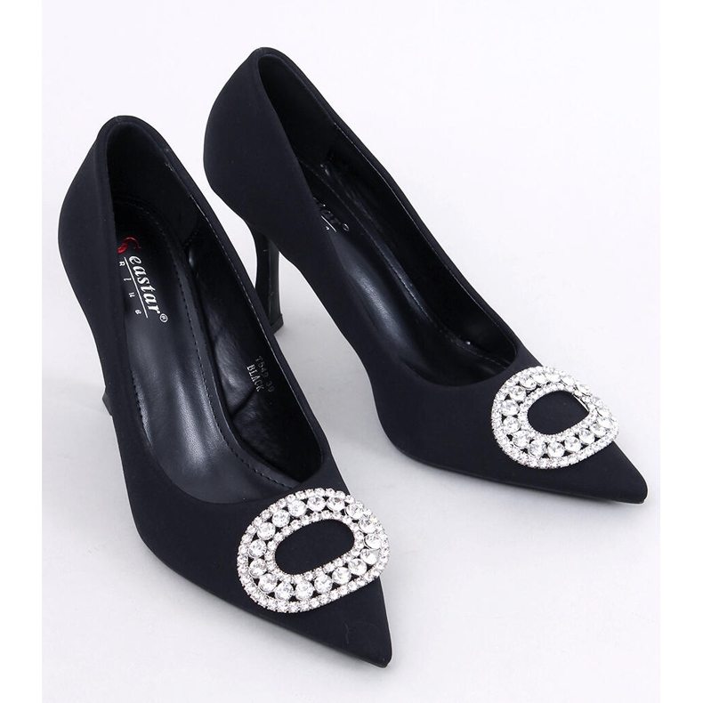 Apriatis Tacones de noche negros con circonitas 1 Apriatis Tacones de noche negros con circonitas 1