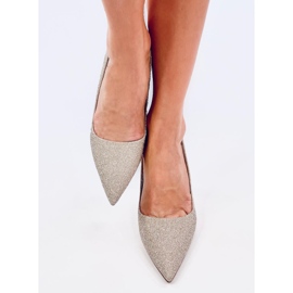 Tacones brillantes con partículas Diamoi Gold. dorado 2