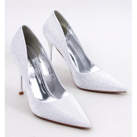 Tacones brillantes con partículas Diamoi Silver. plata 1