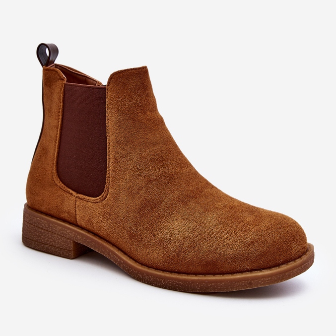 Botas Chelsea bajas Camel Sawarra para mujer marrón 1