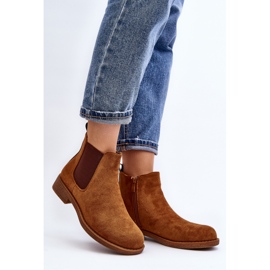 Botas Chelsea bajas Camel Sawarra para mujer marrón 2