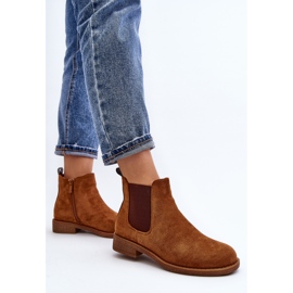 Botas Chelsea bajas Camel Sawarra para mujer marrón 4