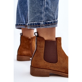 Botas Chelsea bajas Camel Sawarra para mujer marrón 5