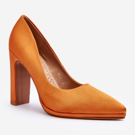 Zapatos de tacón alto Piatti naranja 1