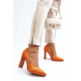 Zapatos de tacón alto Piatti naranja 4
