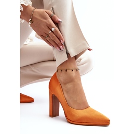 Zapatos de tacón alto Piatti naranja 7