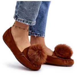 Mocasines De Mujer Con Piel Camel Novas marrón 9