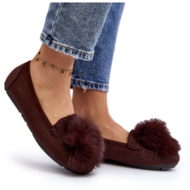 Mocasines De Mujer Con Pelo Marrón Novas 9