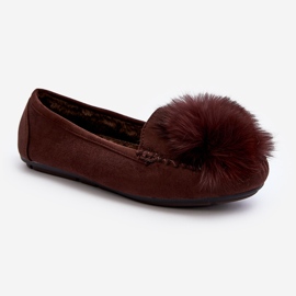 Mocasines De Mujer Con Pelo Marrón Novas 1