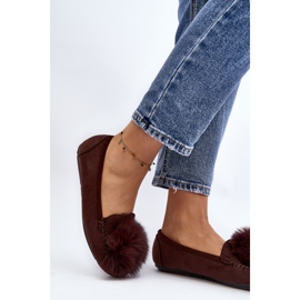 Mocasines De Mujer Con Pelo Marrón Novas 3