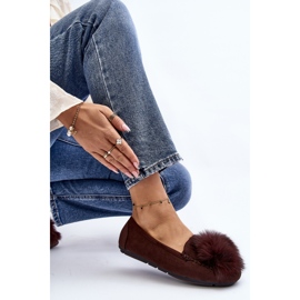 Mocasines De Mujer Con Pelo Marrón Novas 6