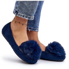 Mocasines De Mujer Con Pelo Novas Azules 7
