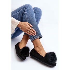 Mocasines De Mujer Con Pelo Negro Novas 7