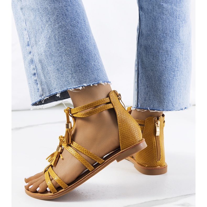 Sandalias mujer Mantila amarillas amarillo 1