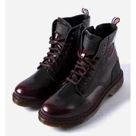 Lee Cooper Botas aislantes burdeos, piel natural LCJP-20-01-013 rojo 1
