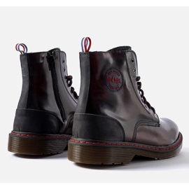 Lee Cooper Botas aislantes burdeos, piel natural LCJP-20-01-013 rojo 2