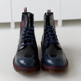 Zapatos azul marino en piel natural Lee Cooper LCJP-20-01-014 2