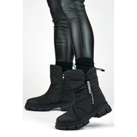 Botas de nieve altas de mujer en color negro. 2