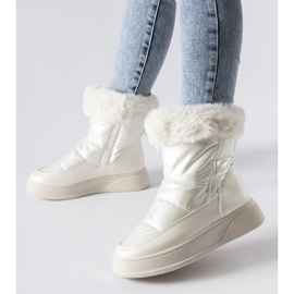 Botas para la nieve con aislamiento y piel blancas de Oliver blanco 2 Botas para la nieve con aislamiento y piel blancas de Oliver blanco 2