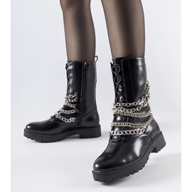 Botines aislantes negros con cadena Carroll 1