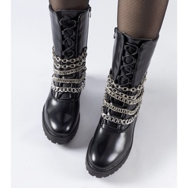 Botines aislantes negros con cadena Carroll 3