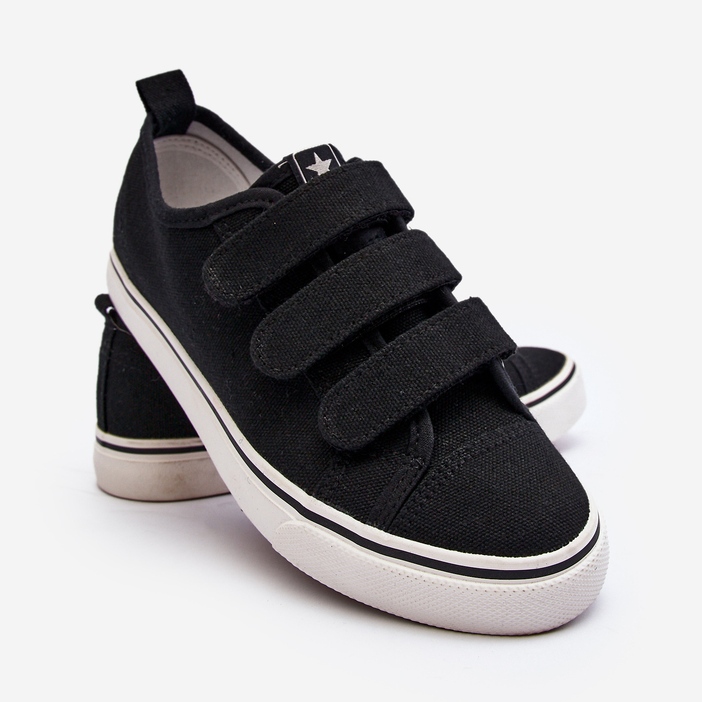 Zapatillas Infantiles Bajo Velcro Negro Dilan 1