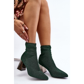 Botines Tacón Verde Brillante Sognota 2 Botines Tacón Verde Brillante Sognota 2