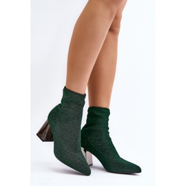 Botines Tacón Verde Brillante Sognota 3