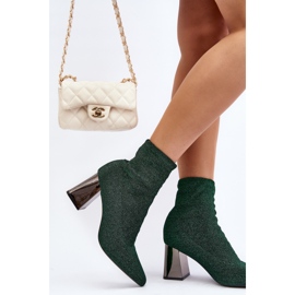 Botines Tacón Verde Brillante Sognota 6
