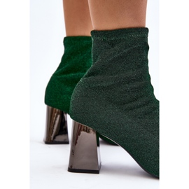 Botines Tacón Verde Brillante Sognota 7