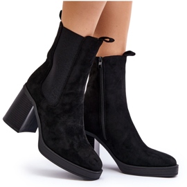 Botas de tacón grueso de mujer Piovere negro 9
