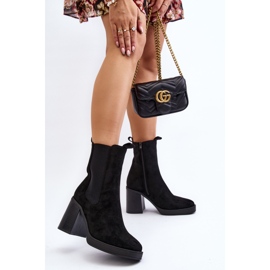 Botas de tacón grueso de mujer Piovere negro 5