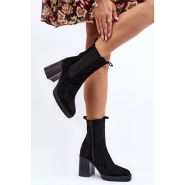 Botas de tacón grueso de mujer Piovere negro 6