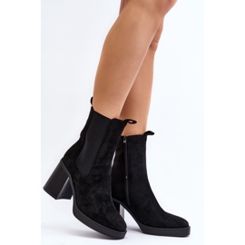Botas de tacón grueso de mujer Piovere negro 4