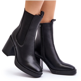 Botas de tacón grueso de mujer Piovere negro 9