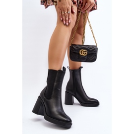 Botas de tacón grueso de mujer Piovere negro 5