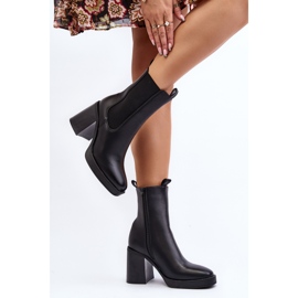 Botas de tacón grueso de mujer Piovere negro 7