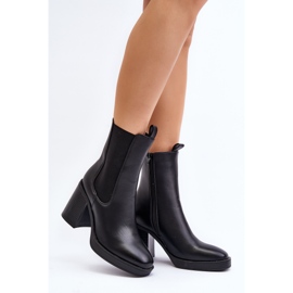 Botas de tacón grueso de mujer Piovere negro 4